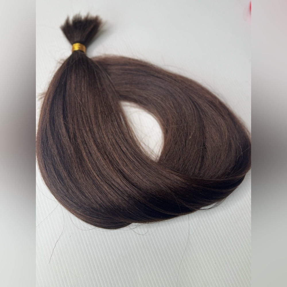 24” Yaki Straight 100% Human Hair | Color #4 Medium Brown - Picture 2 of 6